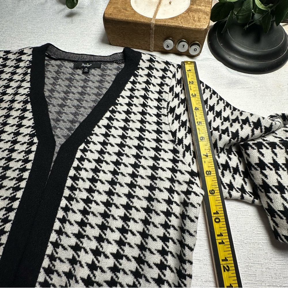 Papaya Black and White Houndstooth Cardigan - Picture 6 of 9